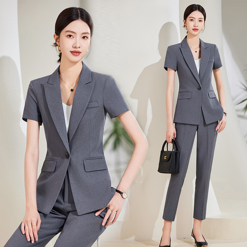 Navy Blue Short Sleeve Suit Se - Women'S Formal Wear Stores review and price