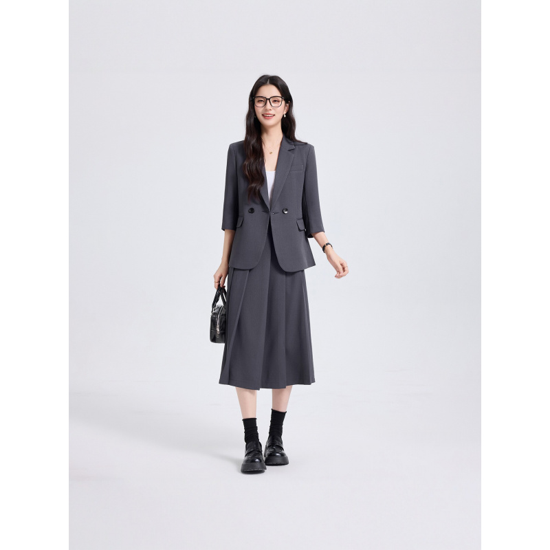 Navy Blue Women's Suit Set for - Women Formal Wear For Interview review and price