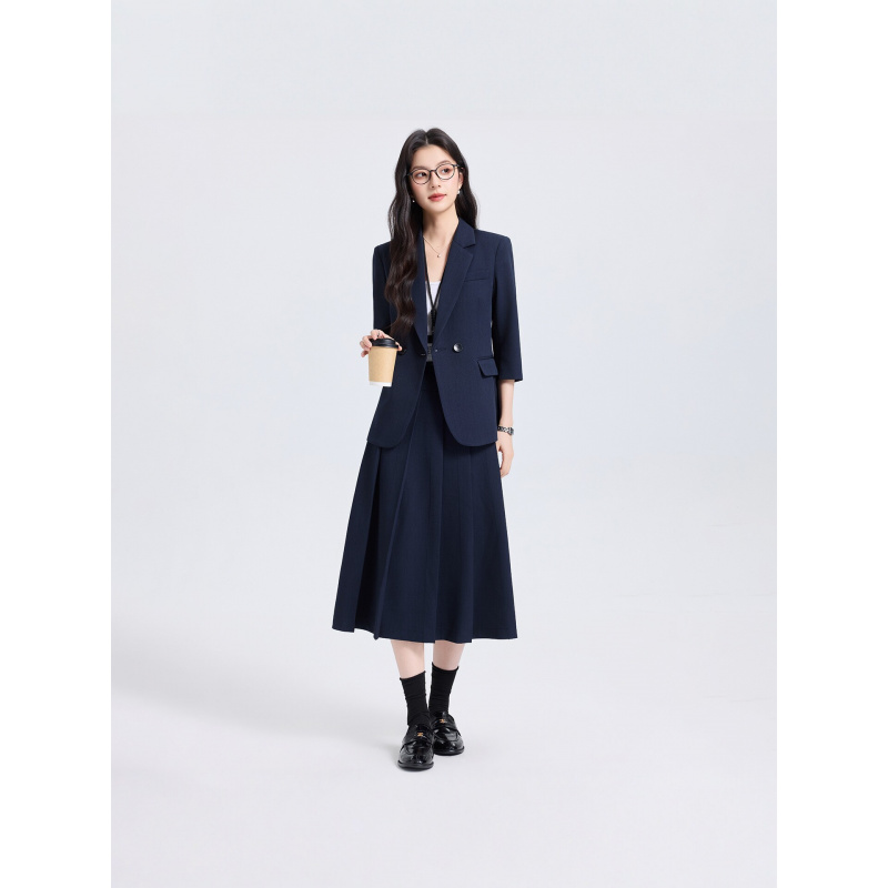 Navy Blue Women's Suit Set for - Women Formal Wear For Interview review and price