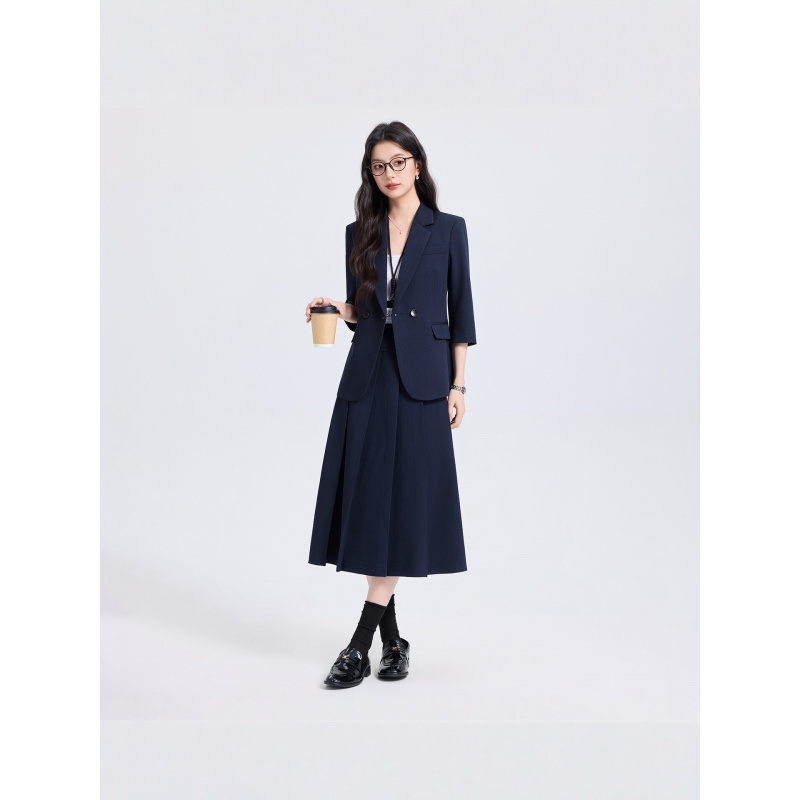 Navy Blue Women's Suit Set for - Women Formal Wear For Interview review and price